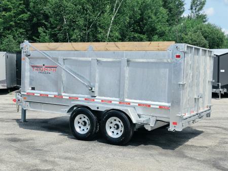 New 82 X 14 GALVANIZED 7 K AXLE DUMP TRAILER HYDRAULIC JACK SPARE INCLUDED 2026 TRIUMPH