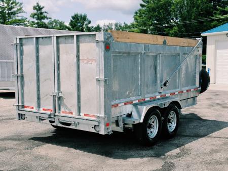 New 82 X 14 GALVANIZED 7 K AXLE DUMP TRAILER HYDRAULIC JACK SPARE INCLUDED 2026 TRIUMPH