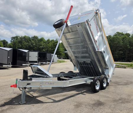 New 82 X 14 GALVANIZED 7 K AXLE DUMP TRAILER HYDRAULIC JACK SPARE INCLUDED 2026 TRIUMPH