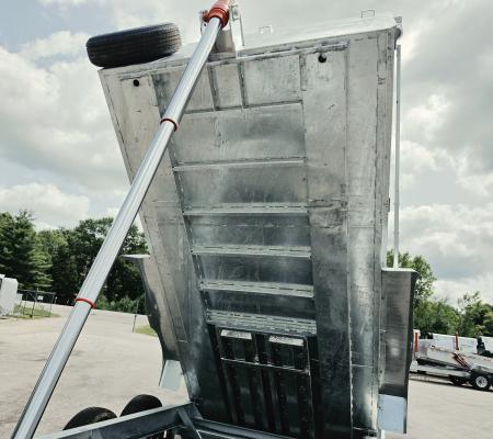 New 82 X 14 GALVANIZED 7 K AXLE DUMP TRAILER HYDRAULIC JACK SPARE INCLUDED 2026 TRIUMPH