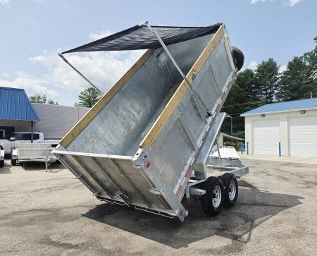 New 82 X 14 GALVANIZED 7 K AXLE DUMP TRAILER HYDRAULIC JACK SPARE INCLUDED 2026 TRIUMPH