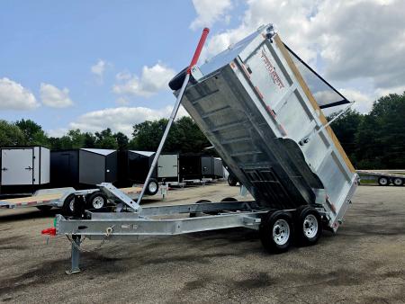 New 82 X 14 GALVANIZED 7 K AXLE DUMP TRAILER HYDRAULIC JACK SPARE INCLUDED 2026 TRIUMPH