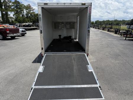 Used GANS714TA2 2021 Cargo Mate 7'X14' Enclosed Motorcycle Trailer