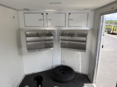 Used GANS714TA2 2021 Cargo Mate 7'X14' Enclosed Motorcycle Trailer