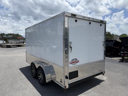 Used GANS714TA2 2021 Cargo Mate 7'X14' Enclosed Motorcycle Trailer