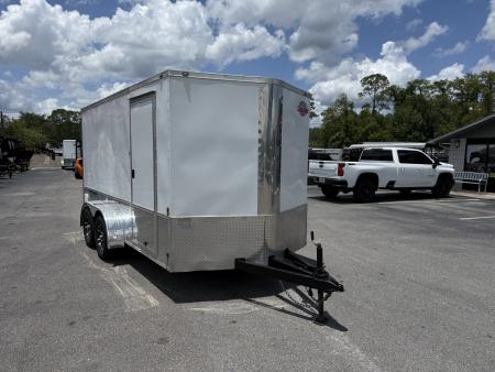 Used GANS714TA2 2021 Cargo Mate 7'X14' Enclosed Motorcycle Trailer