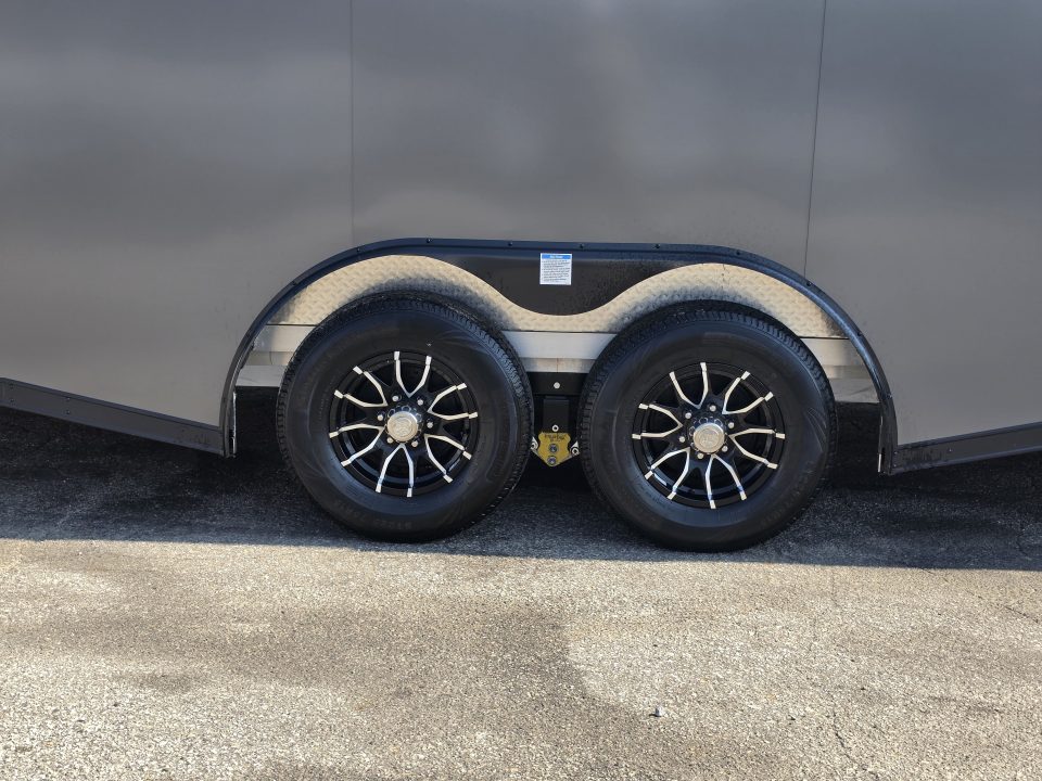 New 8 X 22 CAR HAULER ENCLOSED W / 48"FRONT DROP-DOWN DOOR 5200# AXLES ALL ALUMINUM 2026 LIGHTNING