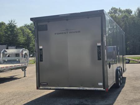 New 8 X 22 CAR HAULER ENCLOSED W / 48"FRONT DROP-DOWN DOOR 5200# AXLES ALL ALUMINUM 2026 LIGHTNING