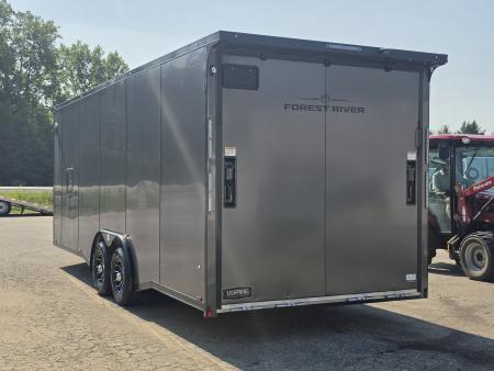 New 8 X 22 CAR HAULER ENCLOSED W / 48"FRONT DROP-DOWN DOOR 5200# AXLES ALL ALUMINUM 2026 LIGHTNING