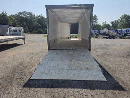 New 8 X 22 CAR HAULER ENCLOSED W / 48"FRONT DROP-DOWN DOOR 5200# AXLES ALL ALUMINUM 2026 LIGHTNING
