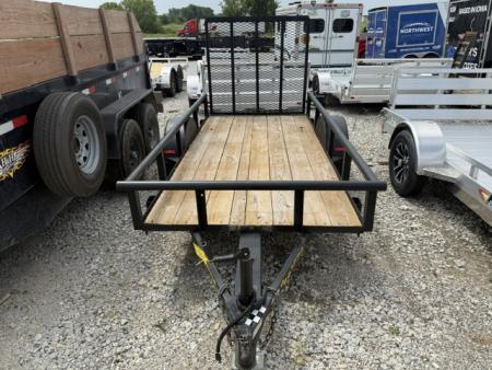 Used USED 2006 Doolittle Black Steel 56 x10' 3k Rail Side Utility Trailer