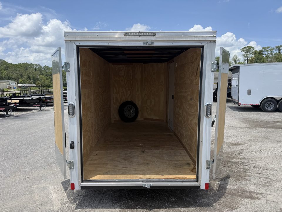 Used USED GANS612SA CARGO MATE 6' X 12' ENCLOSED CARGO TRAILER W/ DOUBLE REAR DOORS & SIDE DOOR