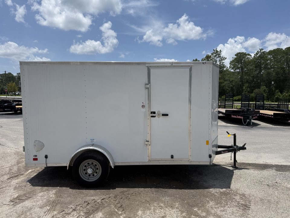 Used USED GANS612SA CARGO MATE 6' X 12' ENCLOSED CARGO TRAILER W/ DOUBLE REAR DOORS & SIDE DOOR