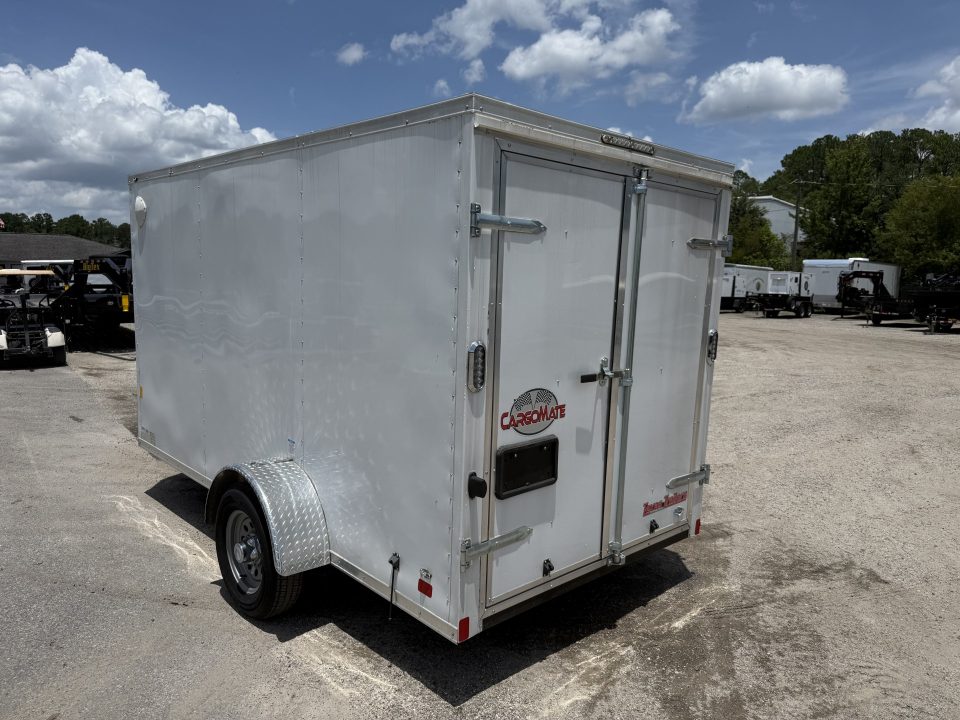Used USED GANS612SA CARGO MATE 6' X 12' ENCLOSED CARGO TRAILER W/ DOUBLE REAR DOORS & SIDE DOOR