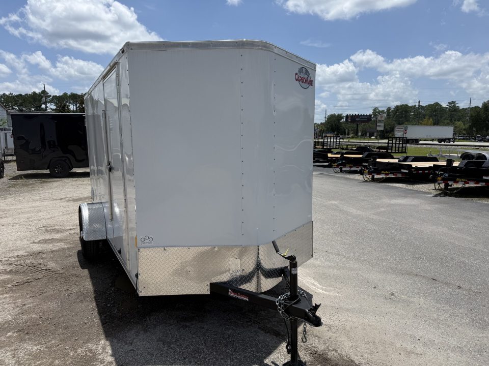 Used USED GANS612SA CARGO MATE 6' X 12' ENCLOSED CARGO TRAILER W/ DOUBLE REAR DOORS & SIDE DOOR