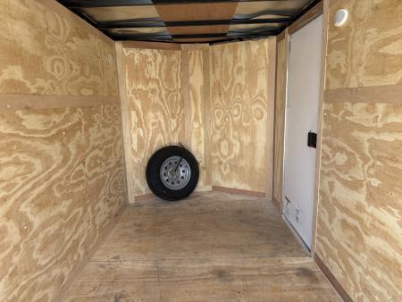 Used USED GANS612SA CARGO MATE 6' X 12' ENCLOSED CARGO TRAILER W/ DOUBLE REAR DOORS & SIDE DOOR