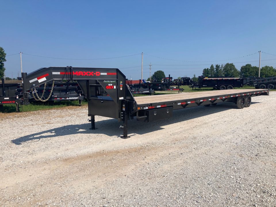 New 2027 MAXX-D 102x40 TANDEM 12K GN W/ SLIDE IN RAMPS, RATCHET RAIL AND TORQUE TUBE Flatbed Trailer