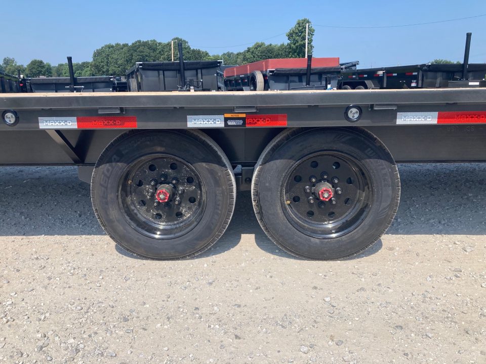 New 2027 MAXX-D 102x40 TANDEM 12K GN W/ SLIDE IN RAMPS, RATCHET RAIL AND TORQUE TUBE Flatbed Trailer