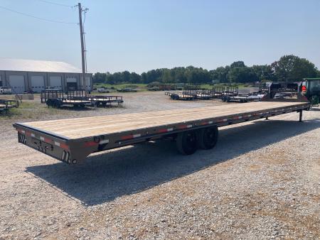 New 2027 MAXX-D 102x40 TANDEM 12K GN W/ SLIDE IN RAMPS, RATCHET RAIL AND TORQUE TUBE Flatbed Trailer