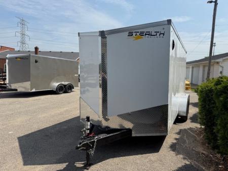 New 2026 Stealth 7 X 16 Cargo / Enclosed Trailer with Double Door and 6ft 6in interior Height Screwless - Light Lid Roof