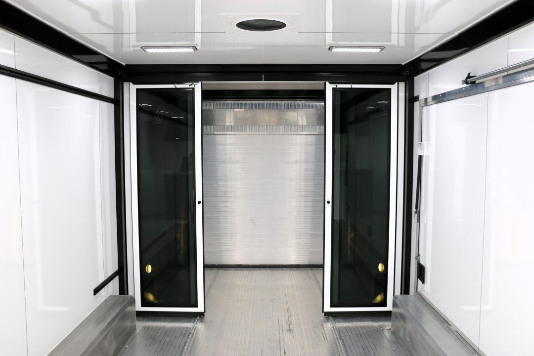 New White Rear Sliding Glass Doors