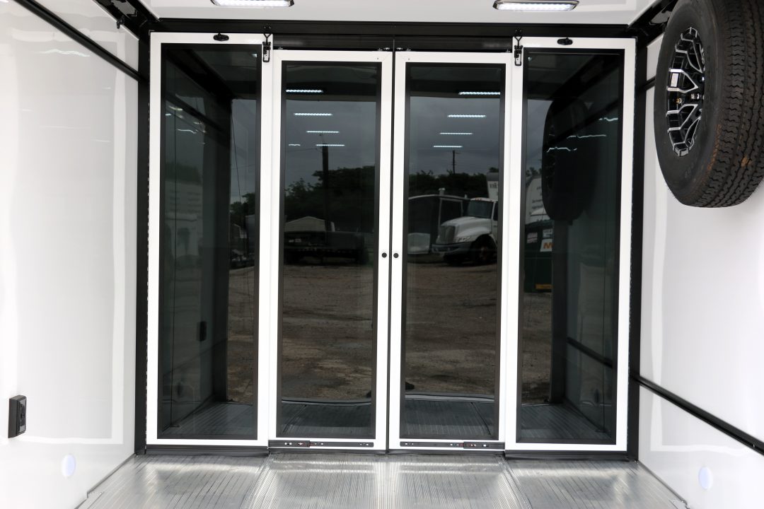 New White Rear Sliding Glass Doors