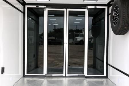 New White Rear Sliding Glass Doors