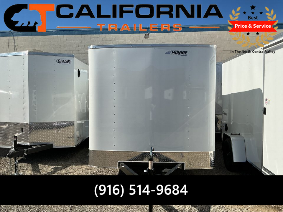 New 2027 Mirage Trailers 7x14 EXPO Cargo Flat Top Round Front 7K Cargo / Enclosed Trailer