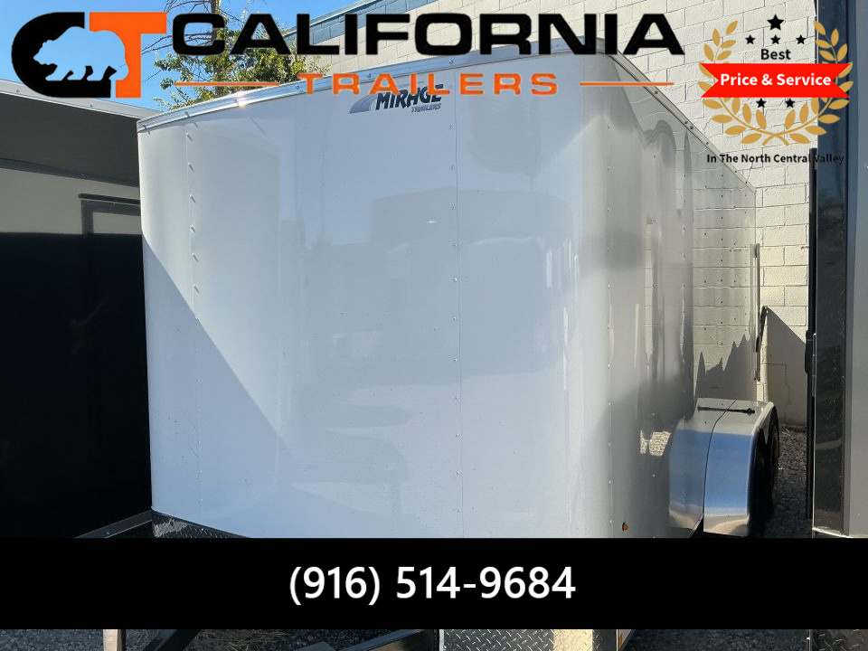 New 2027 Mirage Trailers 7x14 EXPO Cargo Flat Top Round Front 7K Cargo / Enclosed Trailer