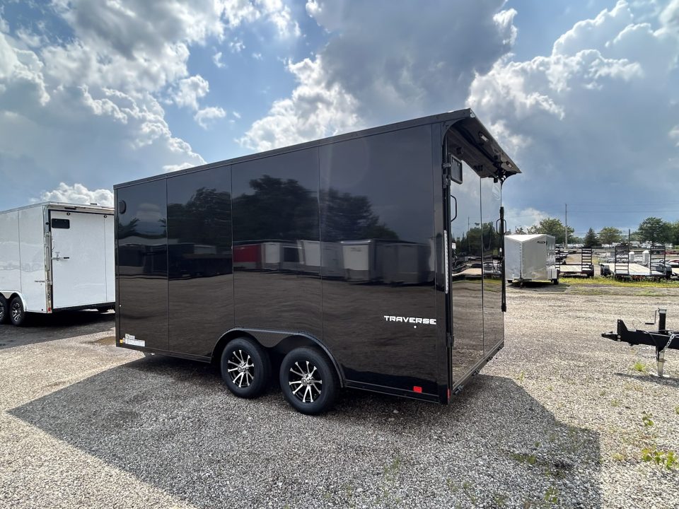 New 2026 Formula Trailers 8.5 X 16 FT ENCLOSED V-NOSE CARGO TRAILER RAMP DOOR 7 FT INT BLACK OUT 7K GVWR