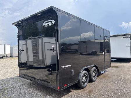 New 2026 Formula Trailers 8.5 X 16 FT ENCLOSED V-NOSE CARGO TRAILER RAMP DOOR 7 FT INT BLACK OUT 7K GVWR