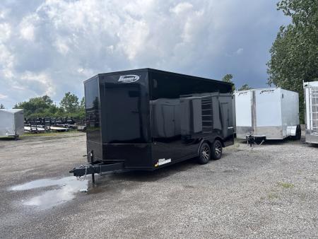 New 2026 Formula Trailers 8.5 X 16 FT ENCLOSED V-NOSE CARGO TRAILER RAMP DOOR 7 FT INT BLACK OUT 7K GVWR