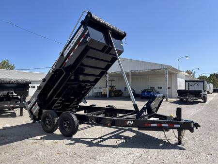 New 2027 PJ Trailers 7 X 14 FT LOW PRO TELESCOPIC DUMP TRAILER VOYAGER PKG 15K GVWR