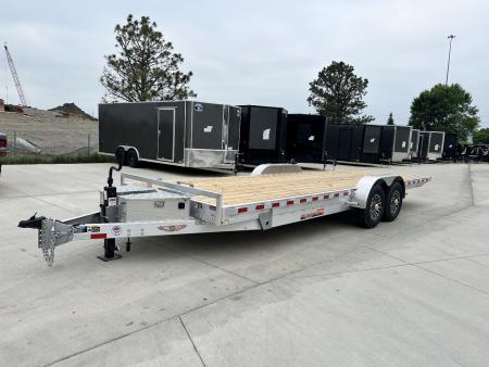 New NEW 2026 H&H Speedloader ALUMINUM 24’ POWER TILTbed flatbed Trailer 2-7000 lb axles =14K