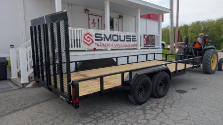 New 2026 Belmont 7x18 Tube Top Utility Trailer w/ Split Gate