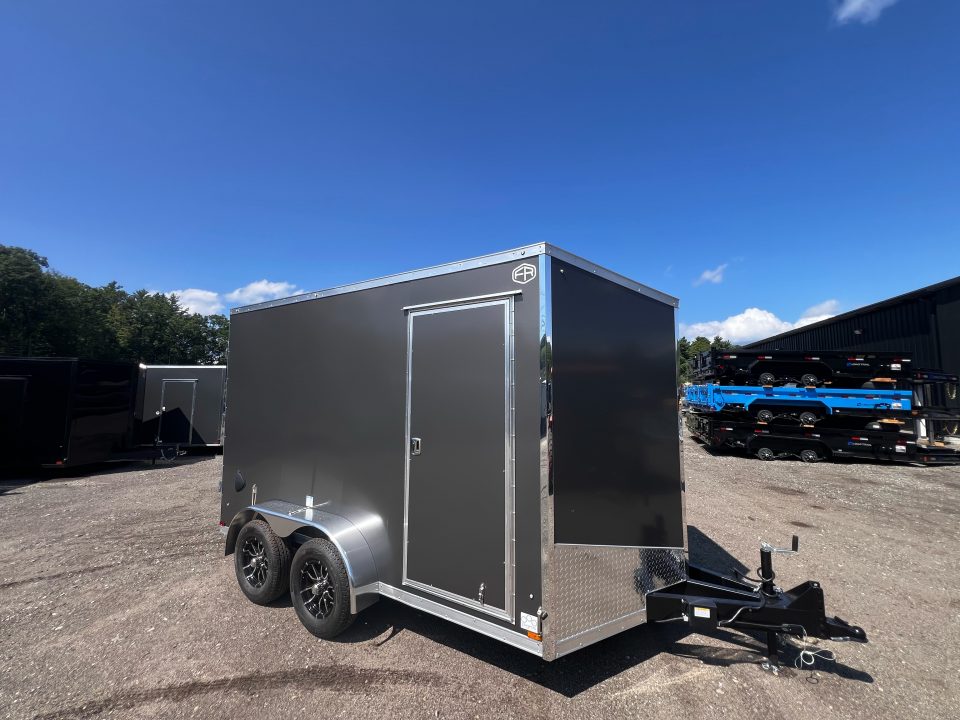 New 2027 US Cargo 7x12 + 2ft V nose/ I beam frame/ 7' interior/ Polycore / Barn Door - 7000GVW