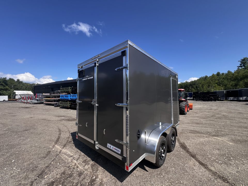 New 2027 US Cargo 7x12 + 2ft V nose/ I beam frame/ 7' interior/ Polycore / Barn Door - 7000GVW