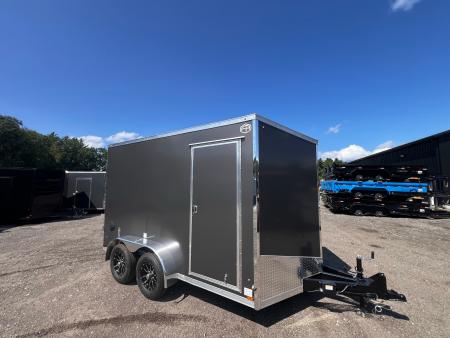 New 2027 US Cargo 7x12 + 2ft V nose/ I beam frame/ 7' interior/ Polycore / Barn Door - 7000GVW