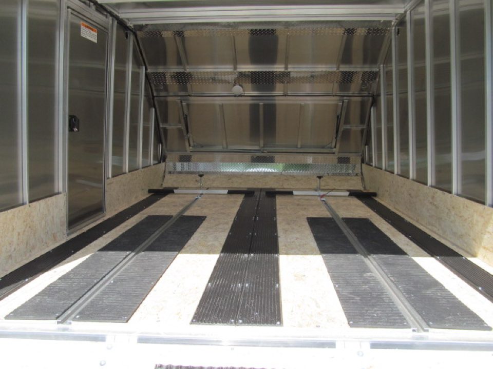 New Mission 2 Place Crossover w/ Ski Guides and Track Mats Snowmobile Trailer