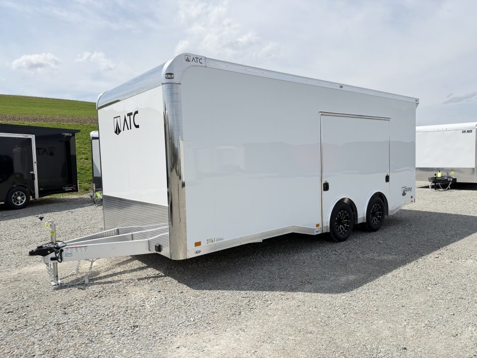 New NEW 2027 ATC 8.5 x 20 ROM450 "LifeTrac" Enclosed ALUMINUM Car Hauler w/ PED Door
