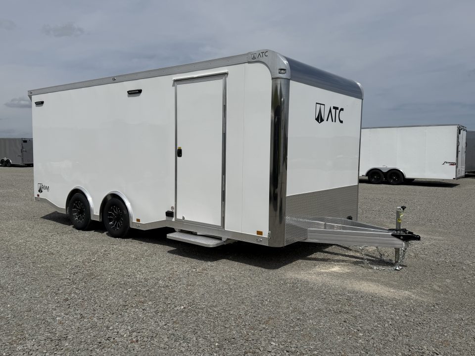 New NEW 2027 ATC 8.5 x 20 ROM450 "LifeTrac" Enclosed ALUMINUM Car Hauler w/ PED Door