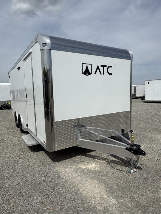New NEW 2027 ATC 8.5 x 20 ROM450 "LifeTrac" Enclosed ALUMINUM Car Hauler w/ PED Door