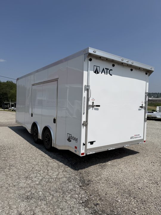 New NEW 2027 ATC 8.5 x 20 ROM450 "LifeTrac" Enclosed ALUMINUM Car Hauler w/ PED Door