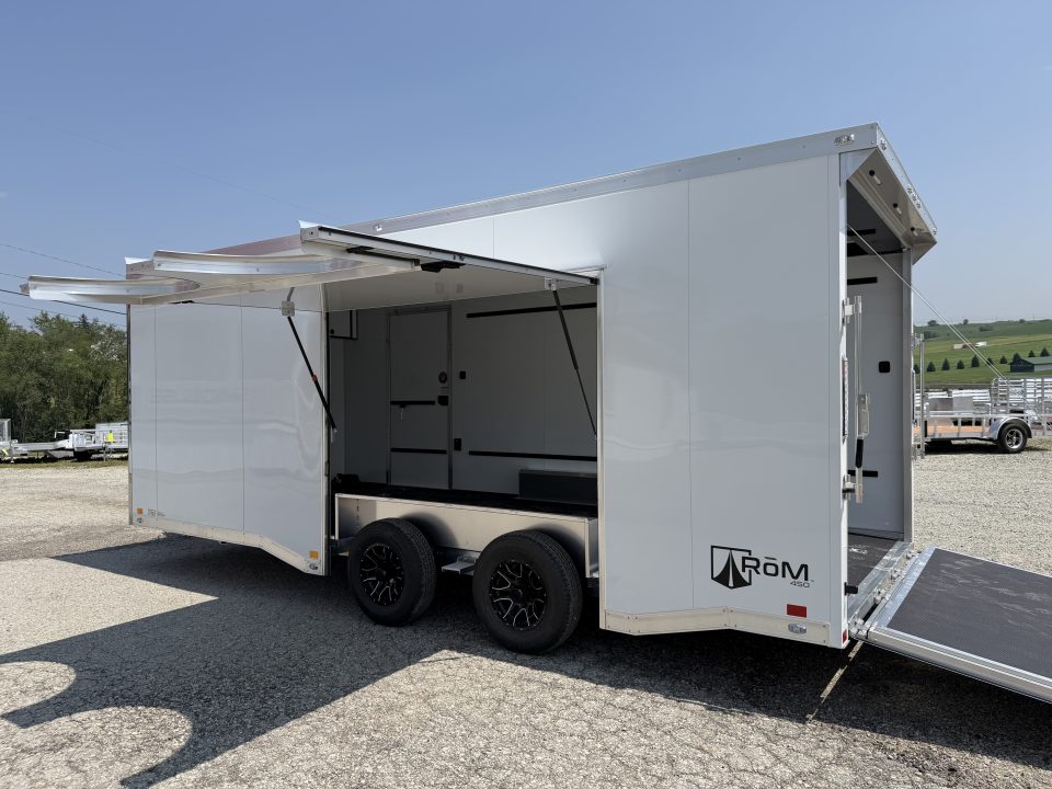 New NEW 2027 ATC 8.5 x 20 ROM450 "LifeTrac" Enclosed ALUMINUM Car Hauler w/ PED Door
