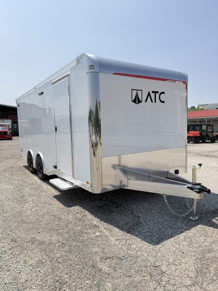 New NEW 2027 ATC 8.5 x 20 ROM450 "LifeTrac" Enclosed ALUMINUM Car Hauler w/ PED Door