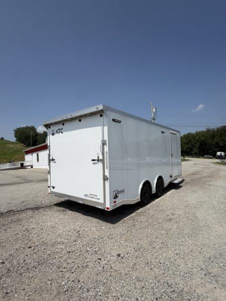 New NEW 2027 ATC 8.5 x 20 ROM450 "LifeTrac" Enclosed ALUMINUM Car Hauler w/ PED Door