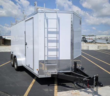 New DHW 7x16 HD .080 Skin, 10K (GVWR) Contractor Series, Barn Doors Cargo / Enclosed Trailer