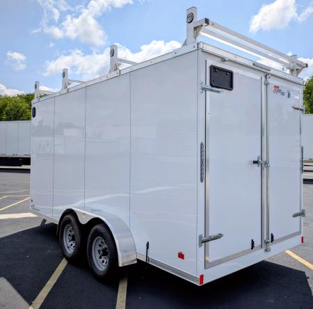 New DHW 7x16 HD .080 Skin, 10K (GVWR) Contractor Series, Barn Doors Cargo / Enclosed Trailer
