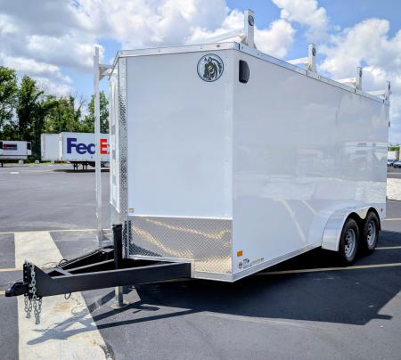 New DHW 7x16 HD .080 Skin, 10K (GVWR) Contractor Series, Barn Doors Cargo / Enclosed Trailer