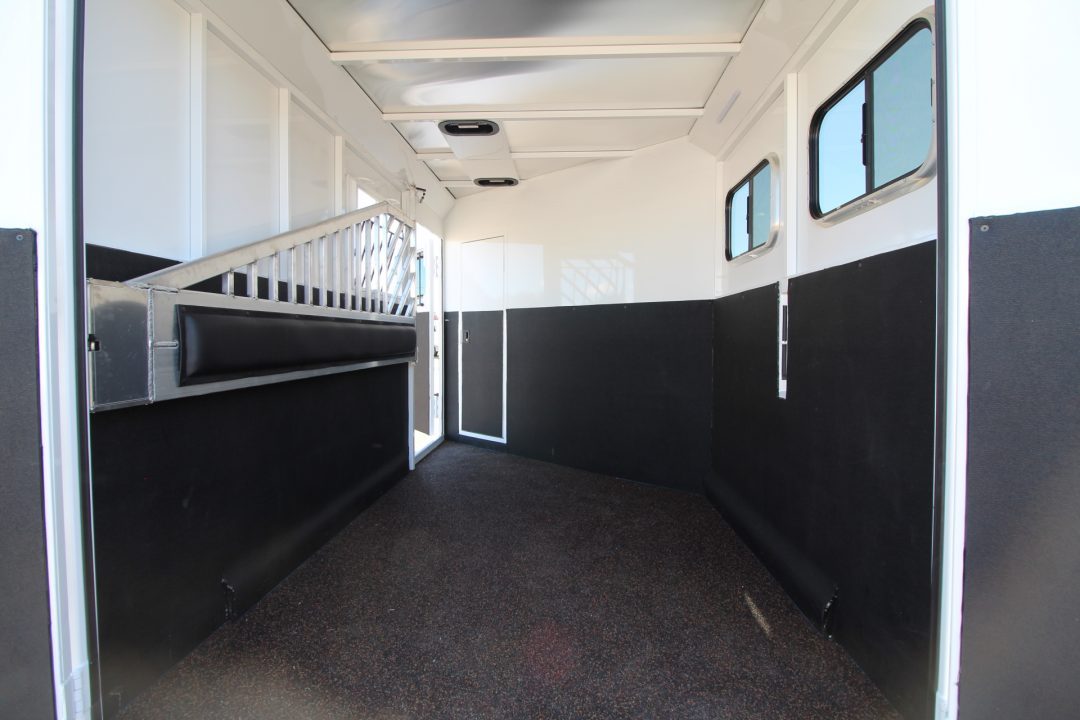 New 2027 Trails West Classic 10 x 10 Living Quarters - SOLAR - Pass Through Door - Escape Door - 2 Horse Trailer